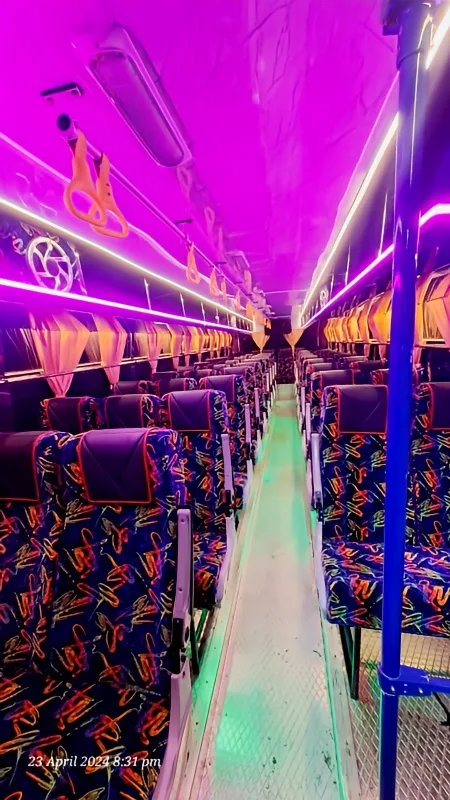 SelectBus 45-seater non-AC bus interior seating for student trips and tours