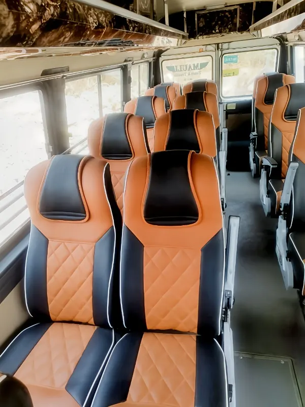 SelectBus 17-seater AC Tempo Traveller daytime interior shot for group travel
