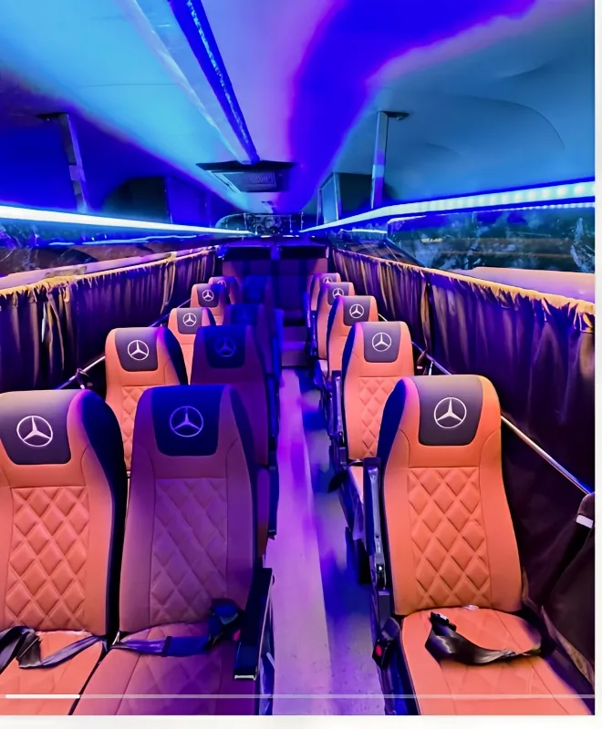 SelectBus 20-seater AC Tempo Traveller interior seating for group travel